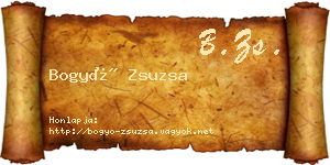 Bogyó Zsuzsa névjegykártya